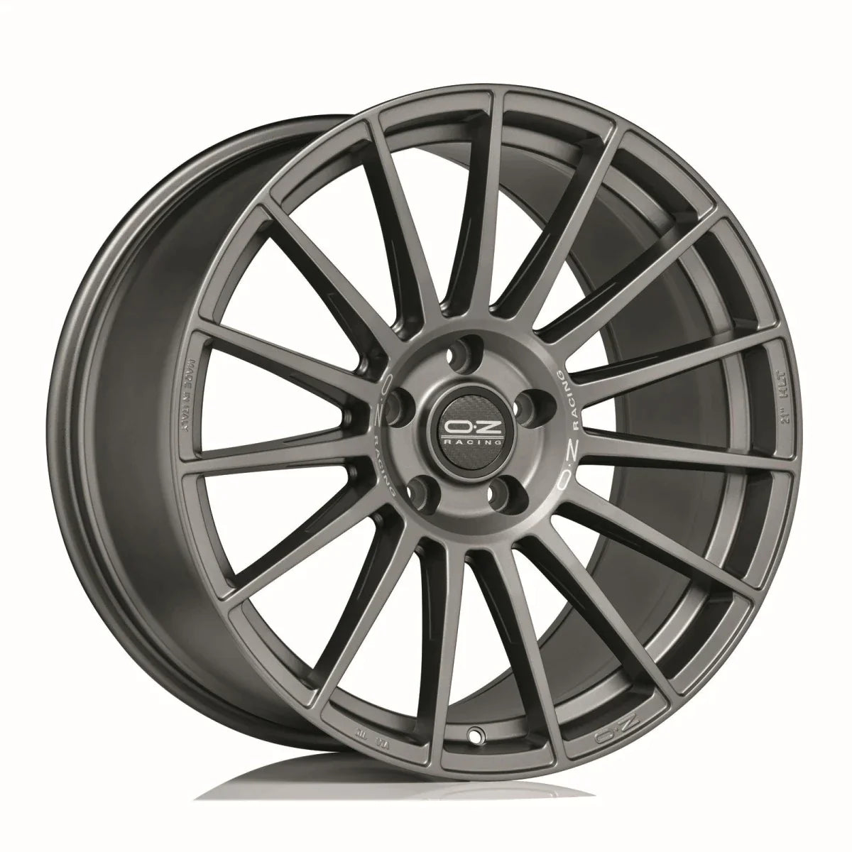 Alu kola OZ SUPERTURISMO DAKAR 9.5x21 5x120 ET47 Matt Graphite Silver Lettering
