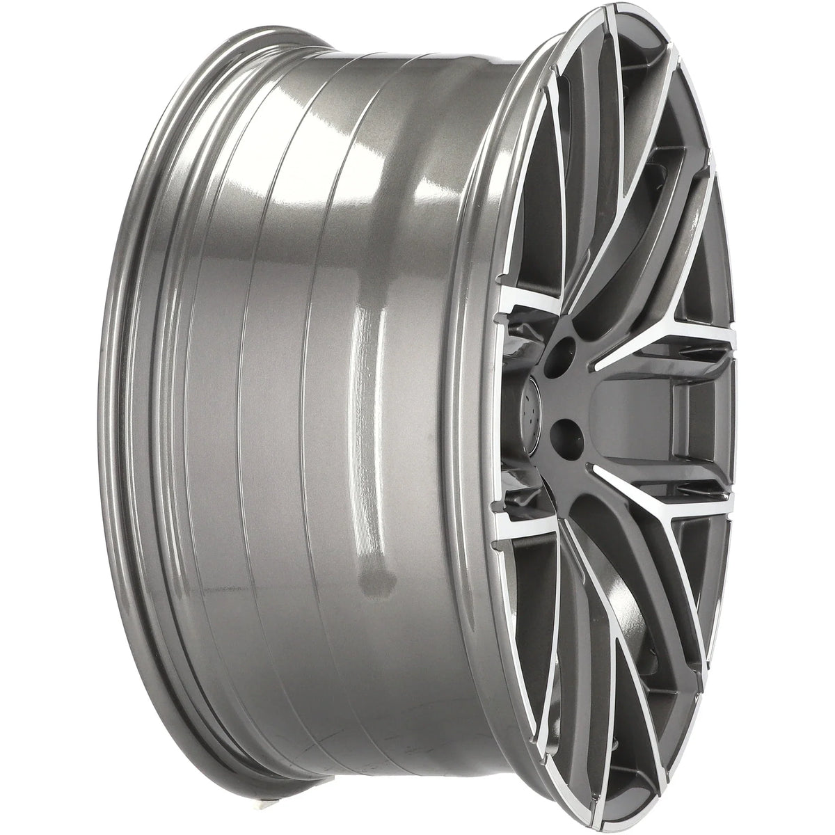 Alu kola pro Audi HF736 10x22 5x112 ET18 66.6 Grey Polished – detail 4