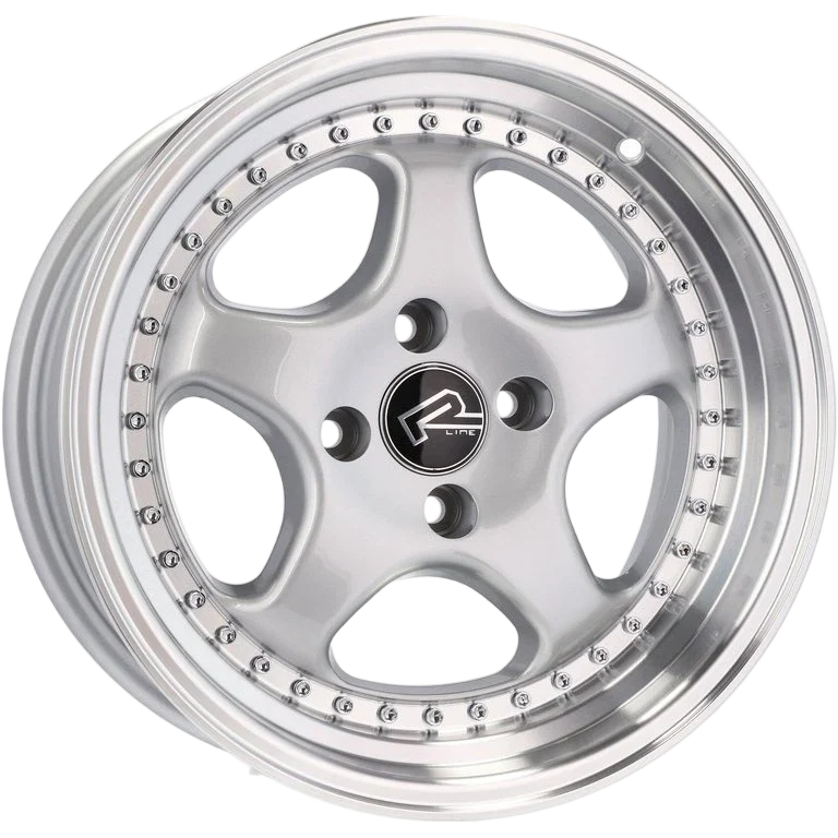 Alu kola pro BMW BK660 7x14 4x100 ET20 Silver & Polished Lip – detail 1