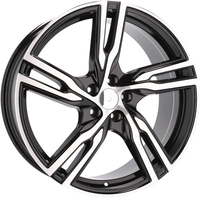 Alu kola pro Volvo FE161 8x19 5x108 ET45 63.4 Black Polished Half Matt – detail 1