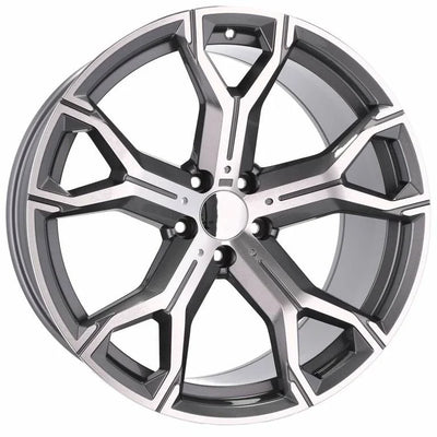 Alu kola pro BMW B5498 9.5x21 5x112 ET37 66.6 šedá – detail 4