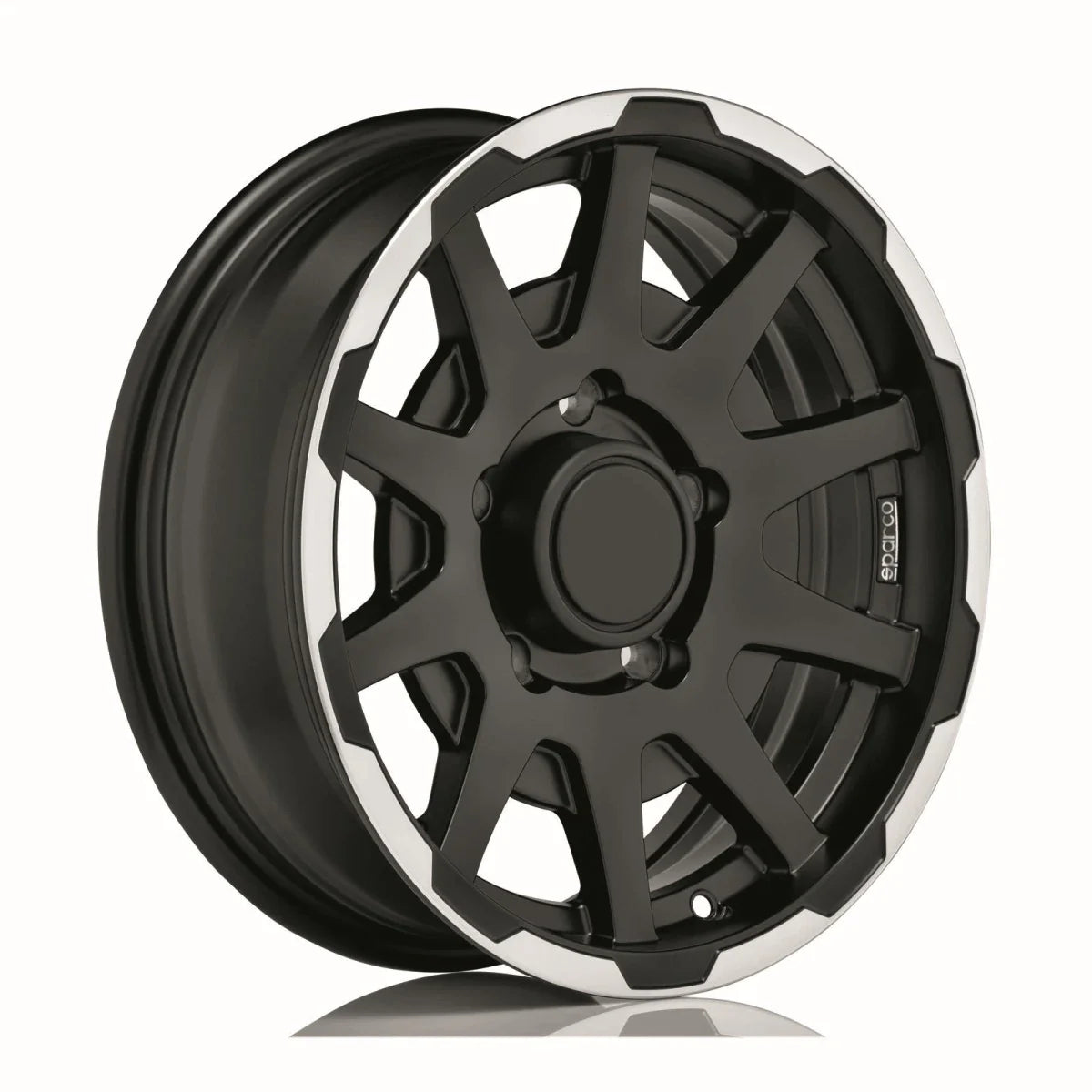 Alu kola SPARCO DAKAR 5.5x16 5x139.7 ET5 Matt Black Lip Polish