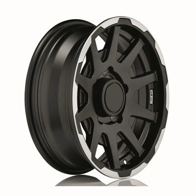 Alu kola SPARCO DAKAR 5.5x16 5x139.7 ET5 Matt Black Lip Polish | Wheelsup.cz