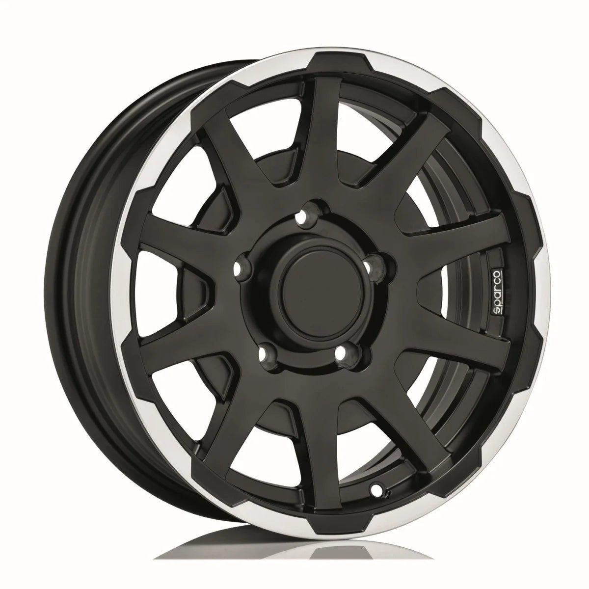 Alu kola SPARCO DAKAR 5.5x16 5x139.7 ET5 Matt Black Lip Polish