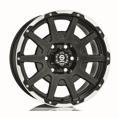Alu kola SPARCO DAKAR 8.5x18 6x139.7 ET0 Matt Black Lip Polished+Rivets | Wheelsup.cz