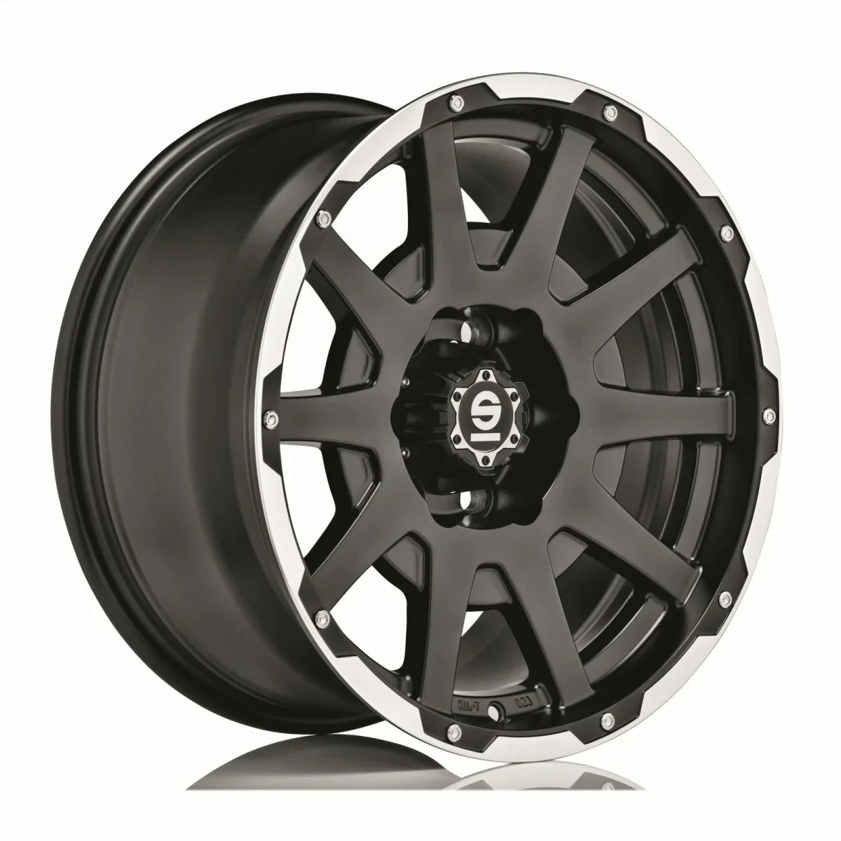 Alu kola SPARCO DAKAR 8.5x17 6x135 ET25 Matt Black Lip Polished+Rivets