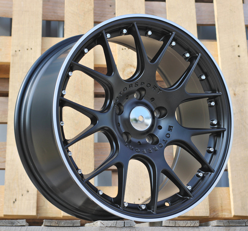 Alu kola pro Racing Line IN0278 8.5x18 5x120 ET37 72.6 Black Half Matt & Polished Lip