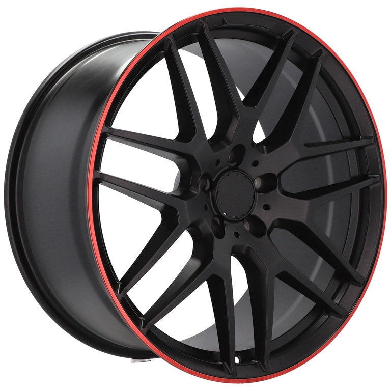 Alu kola pro Mercedes FE115 10x21 5x130 ET35 Black & Red Line