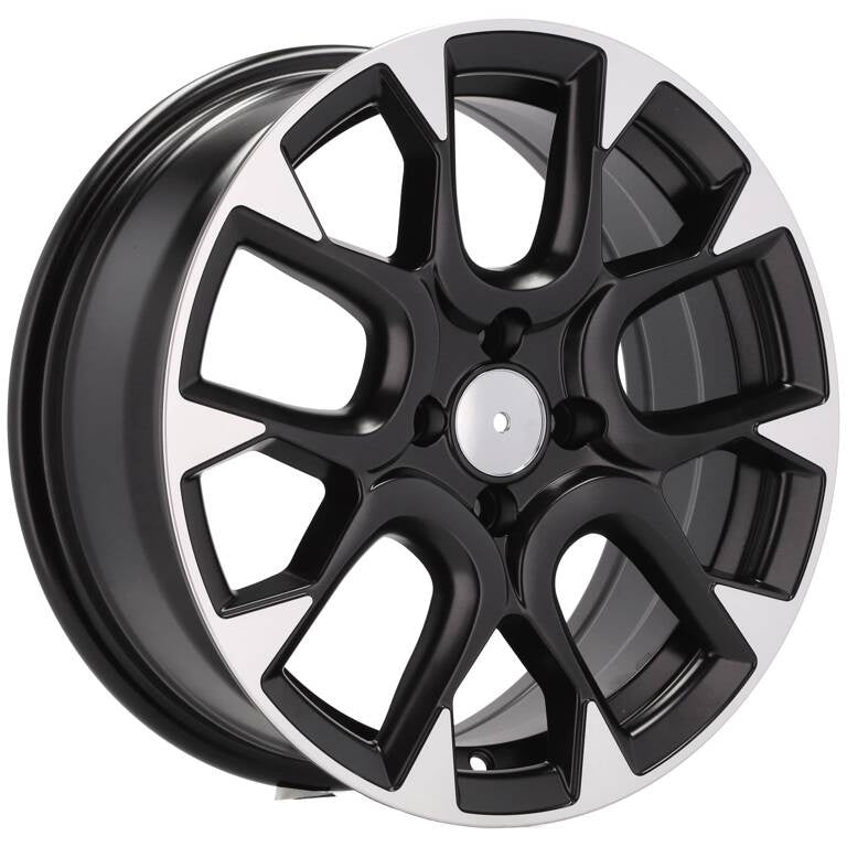 Alu kola pro Fiat B1675 6.5x16 4x98 ET35 Black Polished Half Matt