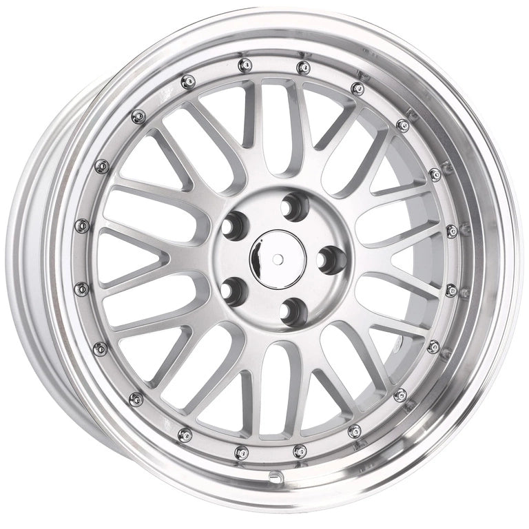 Alu kola pro Racing Line A1025 6.5x15 4x100 ET35 Silver & Polished Lip