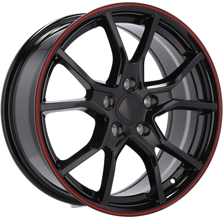 Alu kola pro Honda B1418 8x18 5x114.3 ET45 Black & Red Line