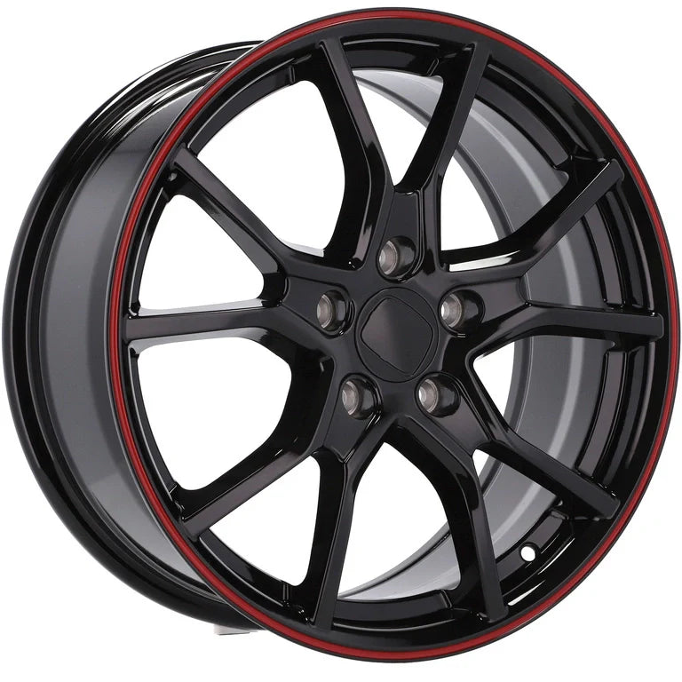 Alu kola Racing Line B1418 7.5x17 5x114.3 ET45 černá, Honda