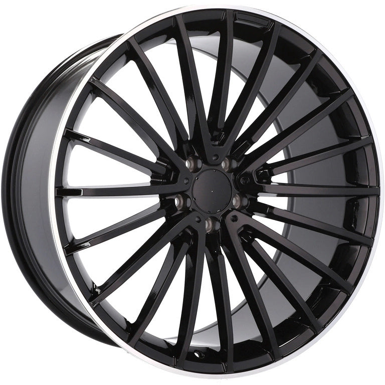 Alu kola pro Mercedes MR532 9x22 5x112 ET32 Black & Polished Lip