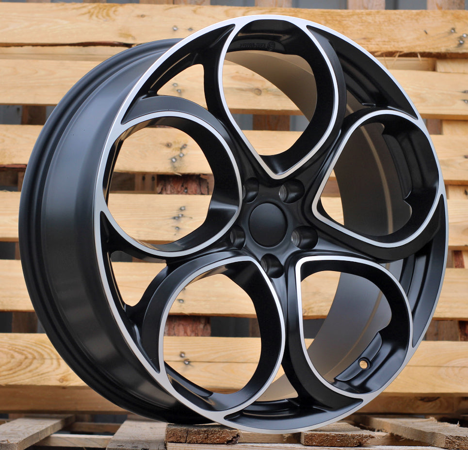 Alu kola pro Alfa Romeo L2387 8x19 5x110 ET37 Black Polished Half Matt