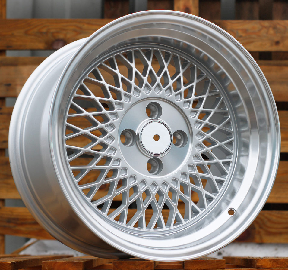 Alu kola pro Racing Line LU483 7x15 4x100 ET25 Silver & Polished Lip