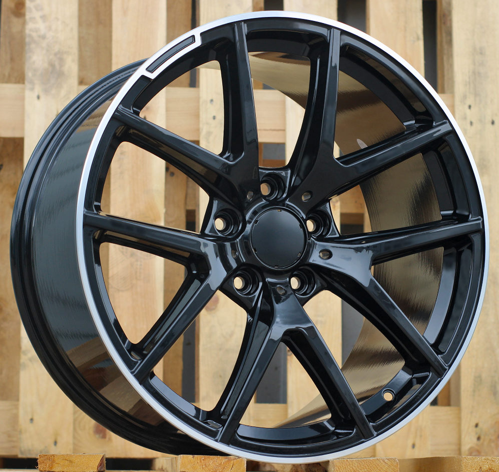 Alu kola pro Mercedes A8221 10x20 5x130 ET35 Black & Polished Lip