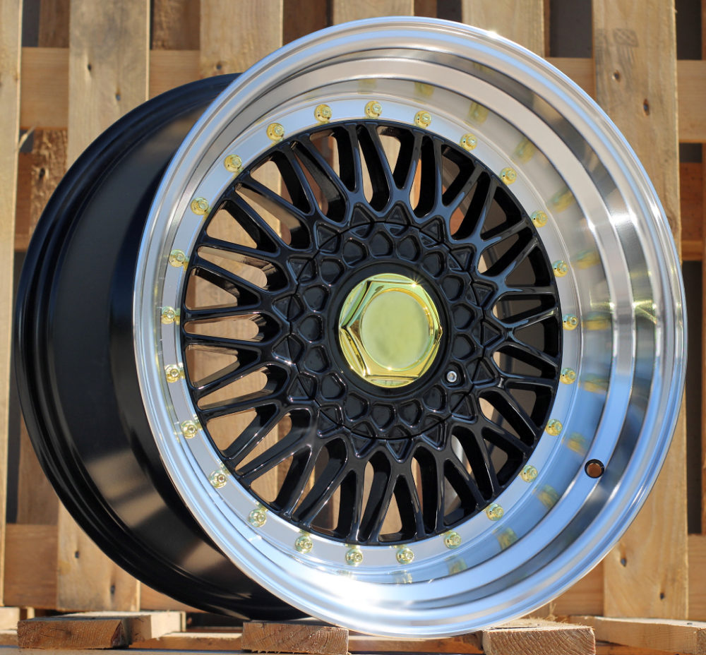 Alu kola pro Racing Line BY479 7.5x17 4x100 ET35 73.1 Black & Polished Lip