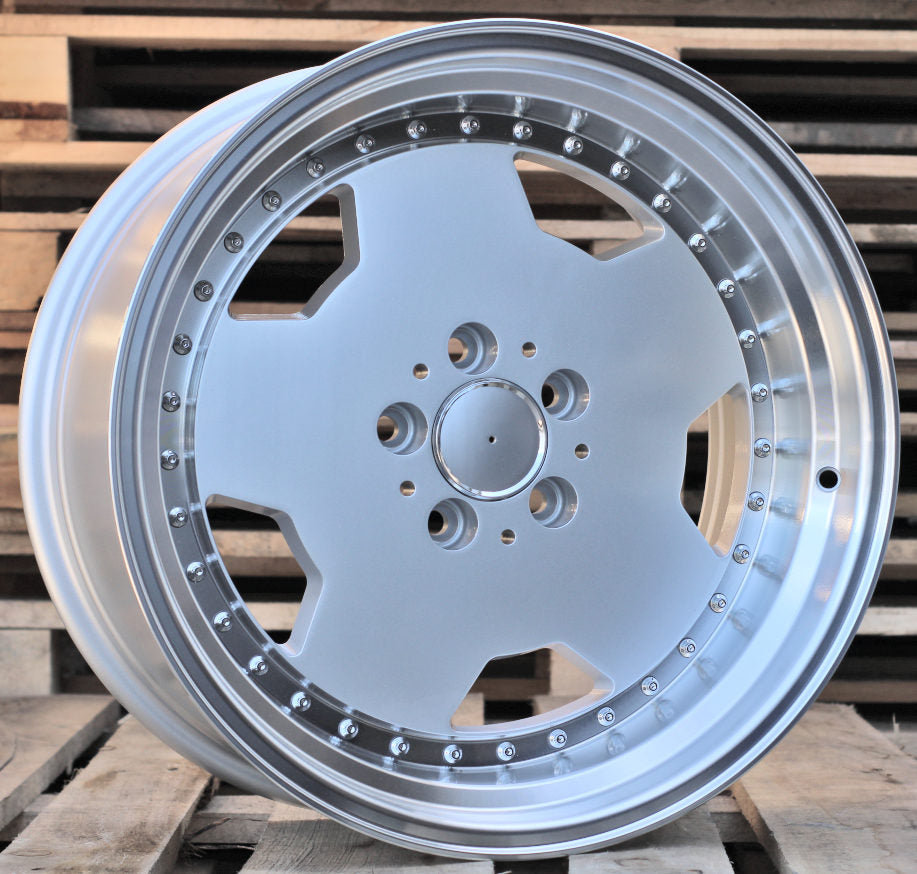 Alu kola pro Mercedes B5852 8x18 5x112 ET30 Silver & Polished Lip