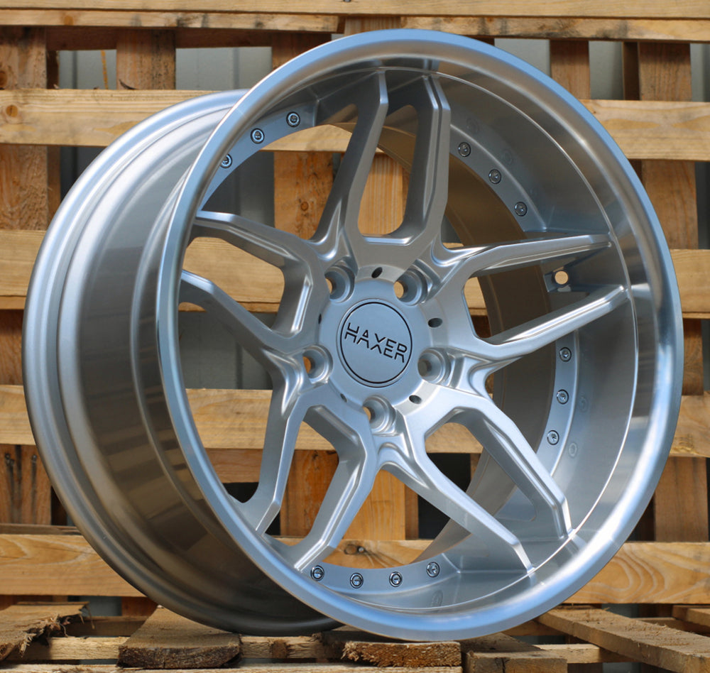 Alu kola HAXER SSA01 8.5x19 5x120 ET35 Silver & Polished Lip