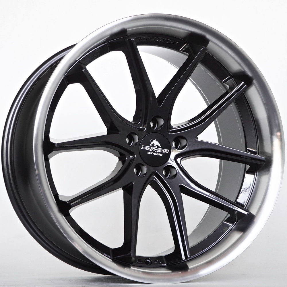 Alu kola Forzza Storm 10,5x20 5x120 ET38 72,56 Black Magic Lip Polished