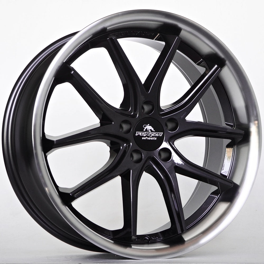 Alu kola Forzza Storm 8,5x19 5x120 ET30 72,56 Black Magic Lip Polished