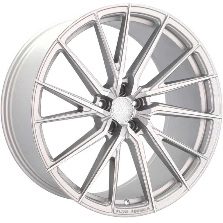 Alu kola HAXER HX06F 9x21 5x112 ET25 66.6 Polished Silver Half Matt