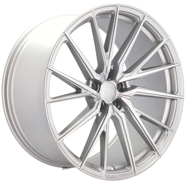 Alu kola HAXER HX06F 9x21 5x112 ET25 66.6 Polished Silver Half Matt – detail 1