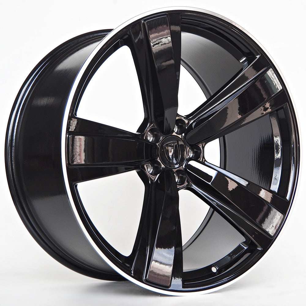 Alu kola pro Marvin 9,5x21 5x112 ET26 66,5 Black Machined Lip