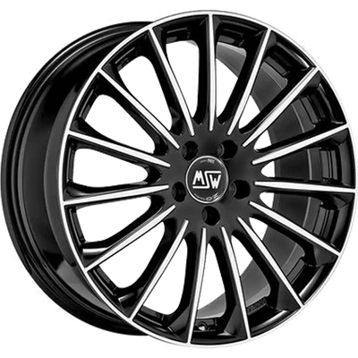 Alu kola MSW 30 7.5x18 5x112 ET40 Gloss Black Full Polished | Wheelsup.cz