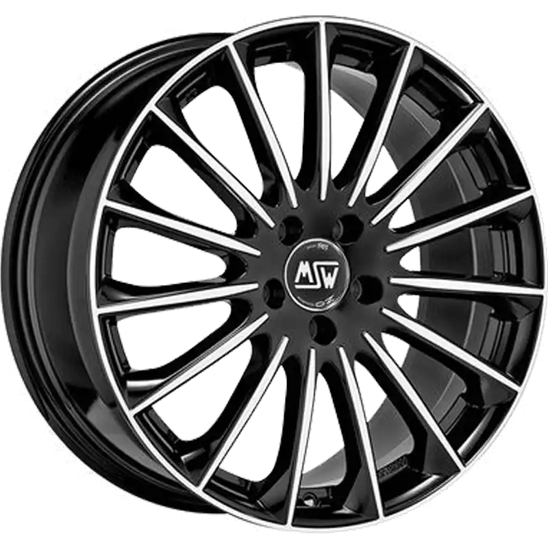 Alu kola MSW 30 8x19 5x112 ET43 Gloss Black Full Polished