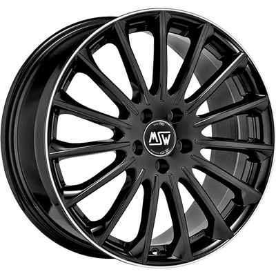 Alu kola MSW 30 9.5x20 5x112 ET22 Gloss Black+Diamond Lip | Wheelsup.cz