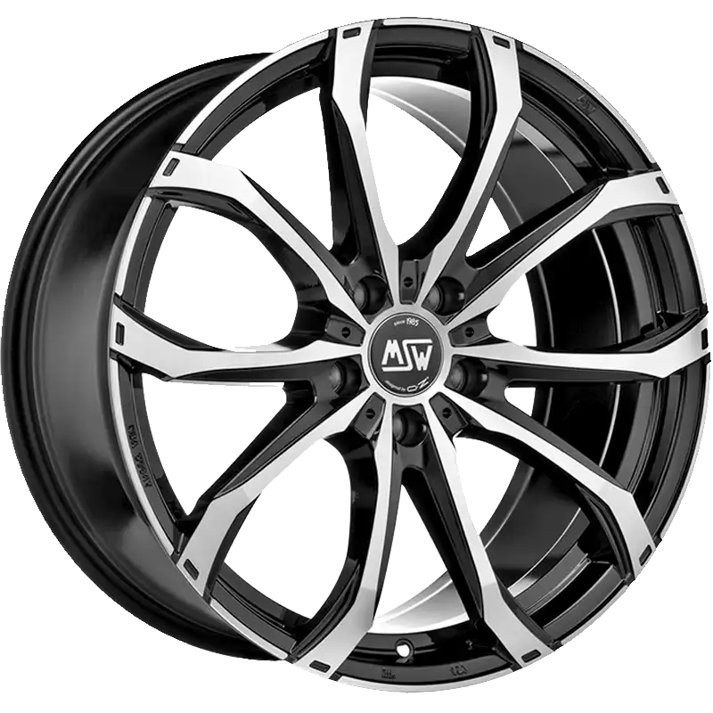 Alu kola MSW 48 8.5x20 5x127 ET50 Gloss Black Full Polished