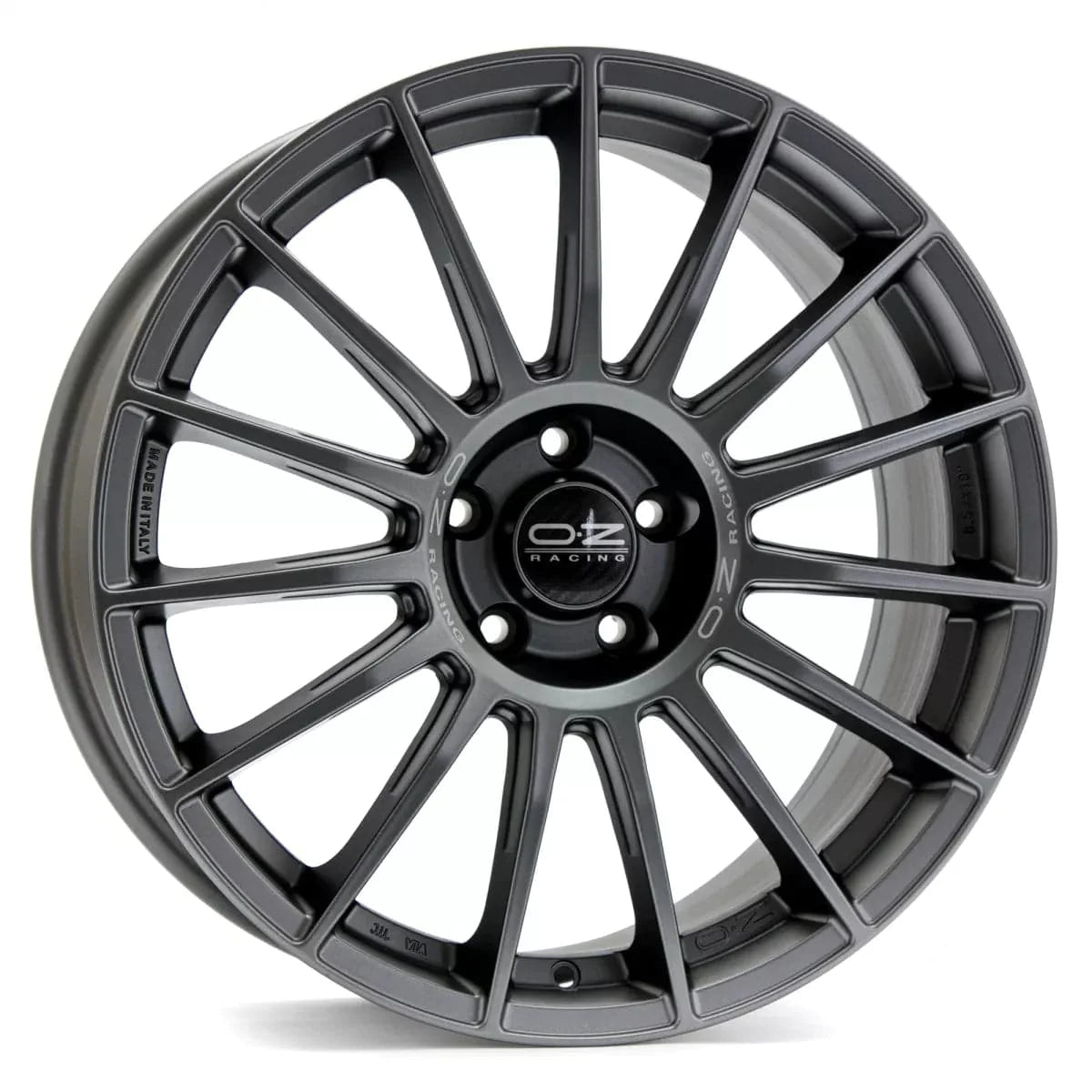 Alu kola OZ SUPERTURISMO LM 8.5x19 5x110 ET34 Matt Race Silver Black Lettering