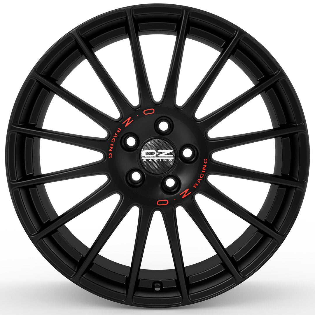 Alu kola OZ SUPERTURISMO GT 8x17 5x112 ET35 Matt Black Red Lettering