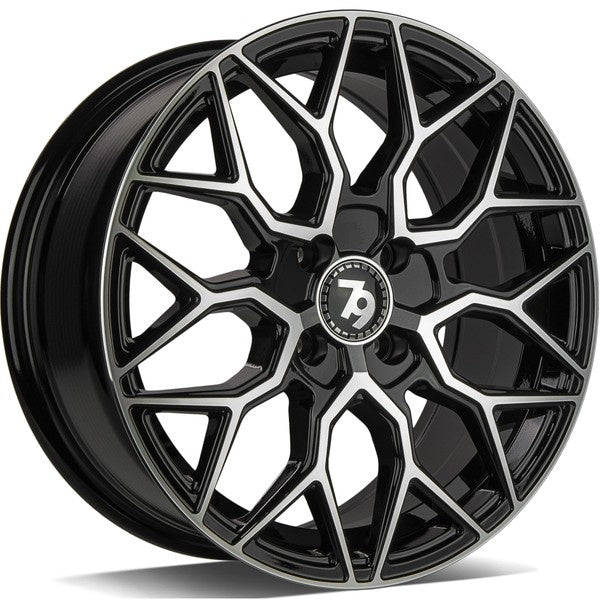 Alu kola seventy9 SV-K 7x16 4x100 ET38 67.1 Black Front Polished | Wheelsup.cz