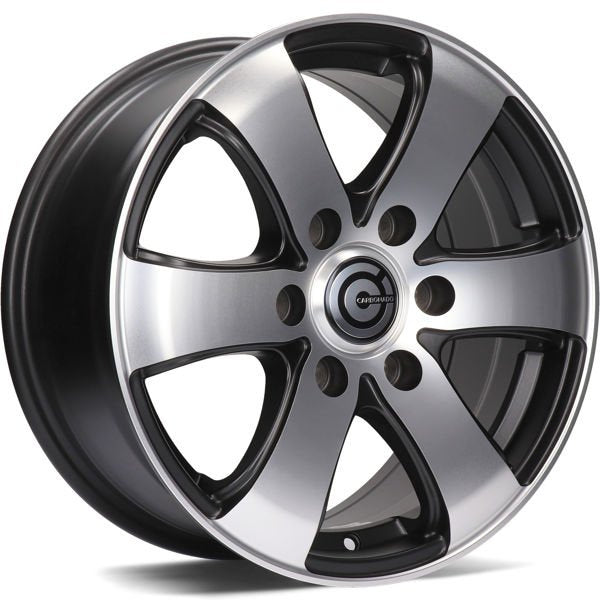 Alu kola Carbonado Mammuth 7x16 6x130 ET50 84.1 Matt Black Front Polished | Wheelsup.cz