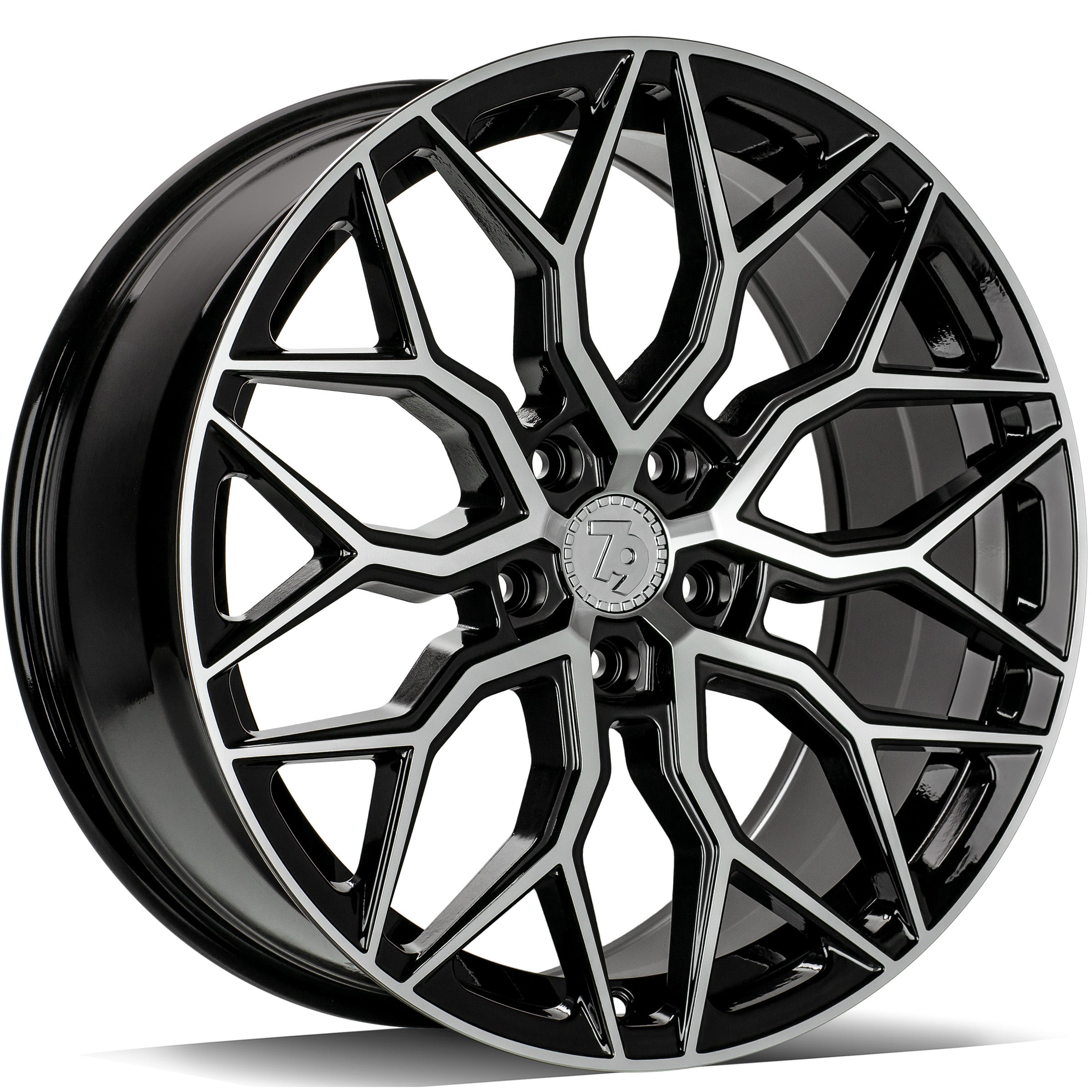 Alu kola seventy9 SV-K 7x17 5x108 ET45 67.1 Black Front Polished | Wheelsup.cz