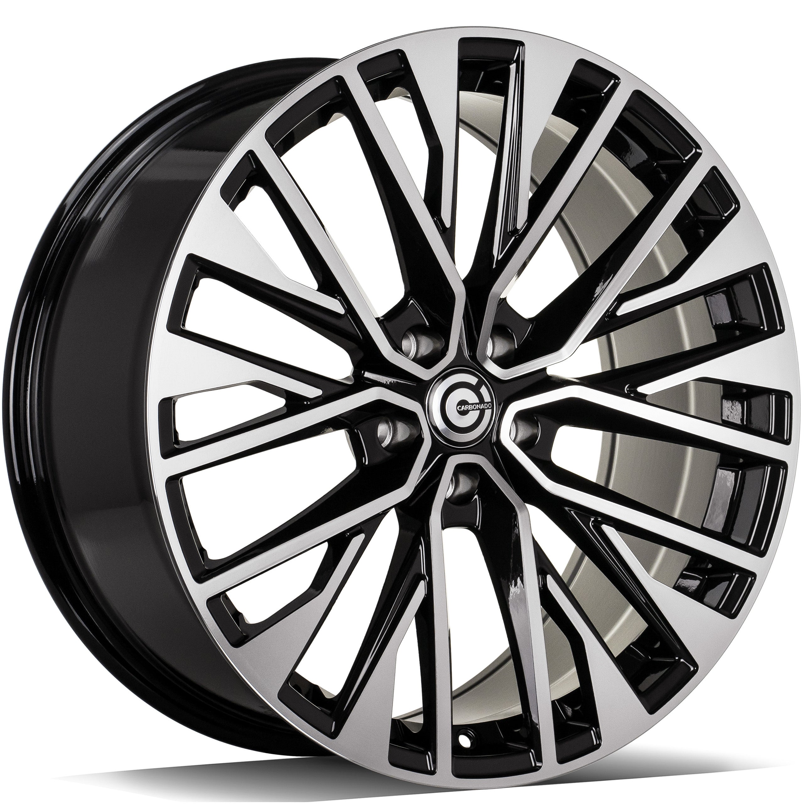 Alu kola Carbonado LOOP 8x18 5x112 ET45 66.45 Black Front Polished | Wheelsup.cz