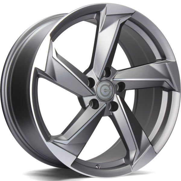 Alu kola Carbonado Twist 8x18 5x112 ET35 66.5 Matt Anthracite Front Polished | Wheelsup.cz