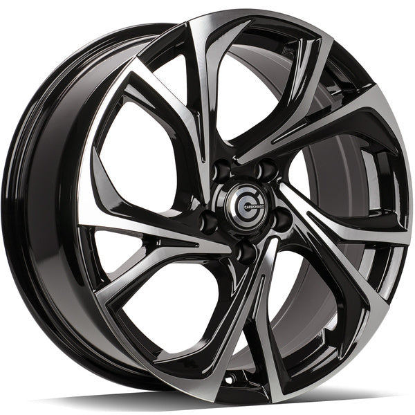 Alu kola Carbonado Tokio 8x18 5x114.3 ET40 73.1 Black Front Polished | Wheelsup.cz