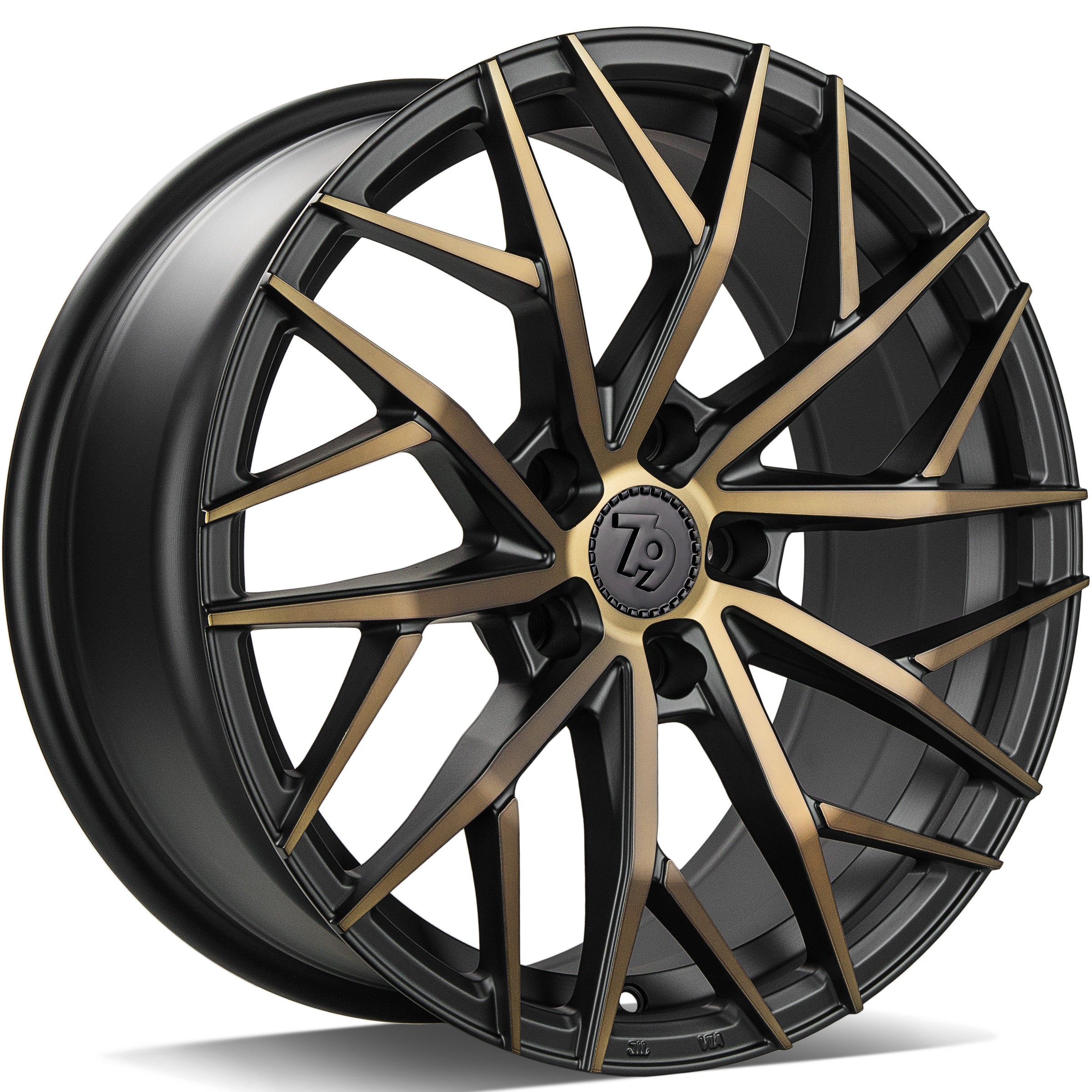 Alu kola seventy9 SV-C 8.5x19 5x112 ET30 66.6 Black Glossy Gold Front | Wheelsup.cz