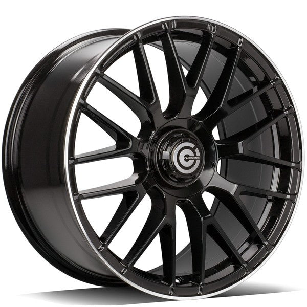 Alu kola Carbonado Dark 8.5x19 5x112 ET35 66.5 Black Glossy Lip Polished | Wheelsup.cz