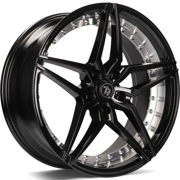 Alu kola seventy9 SV-AR 9.5x19 5x120 ET35 74.1 Black Glossy Inner Polished | Wheelsup.cz