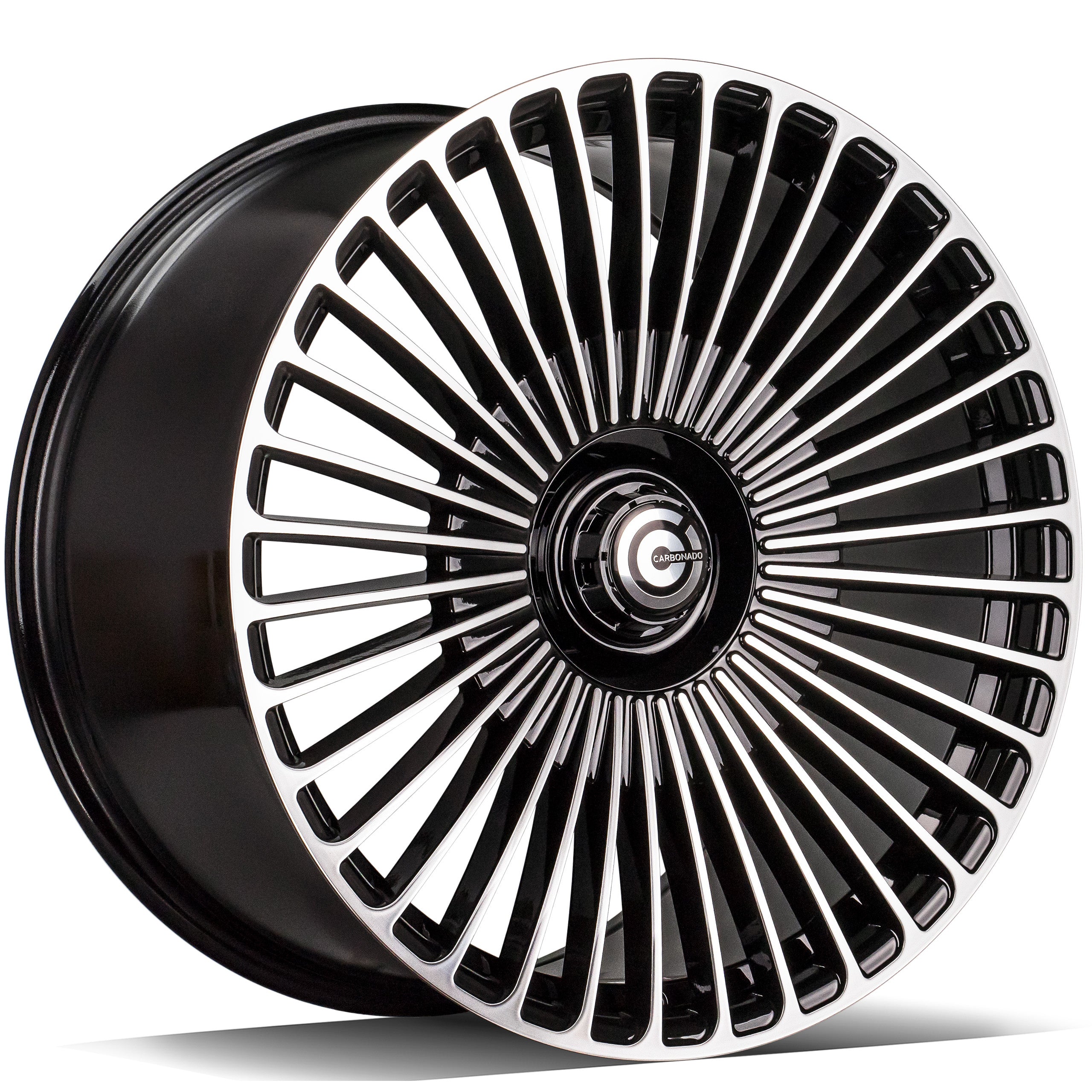 Alu kola Carbonado Hurricane 9.5x20 5x112 ET45 66.6 Black Front Polished | Wheelsup.cz