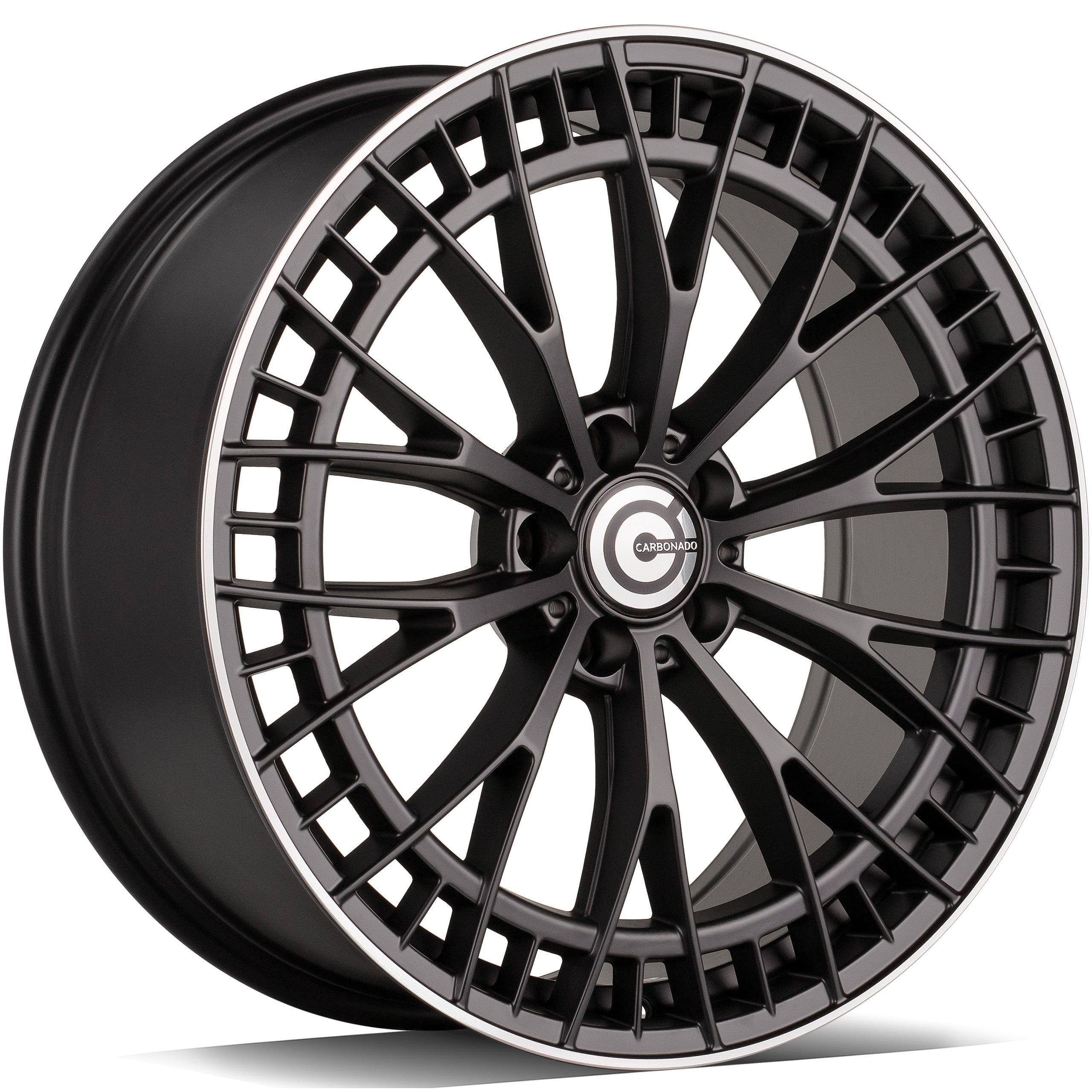 Alu kola Carbonado Upscale 9.5x20 5x112 ET45 66.6 Deep Matt Black Lip Polished | Wheelsup.cz