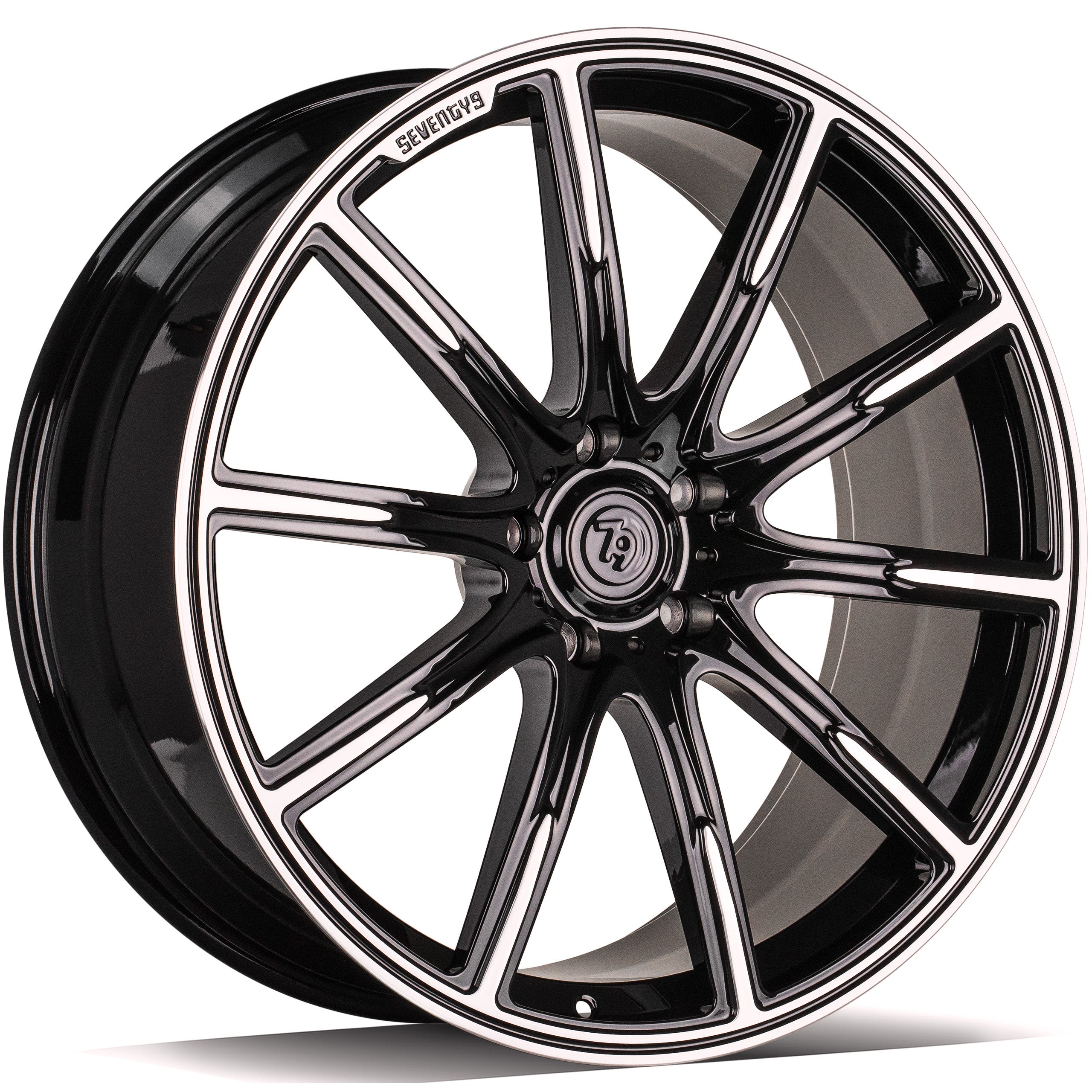 Alu kola seventy9 MF.11 10x22 5x130 ET30 84.1 Black Front Polished | Wheelsup.cz