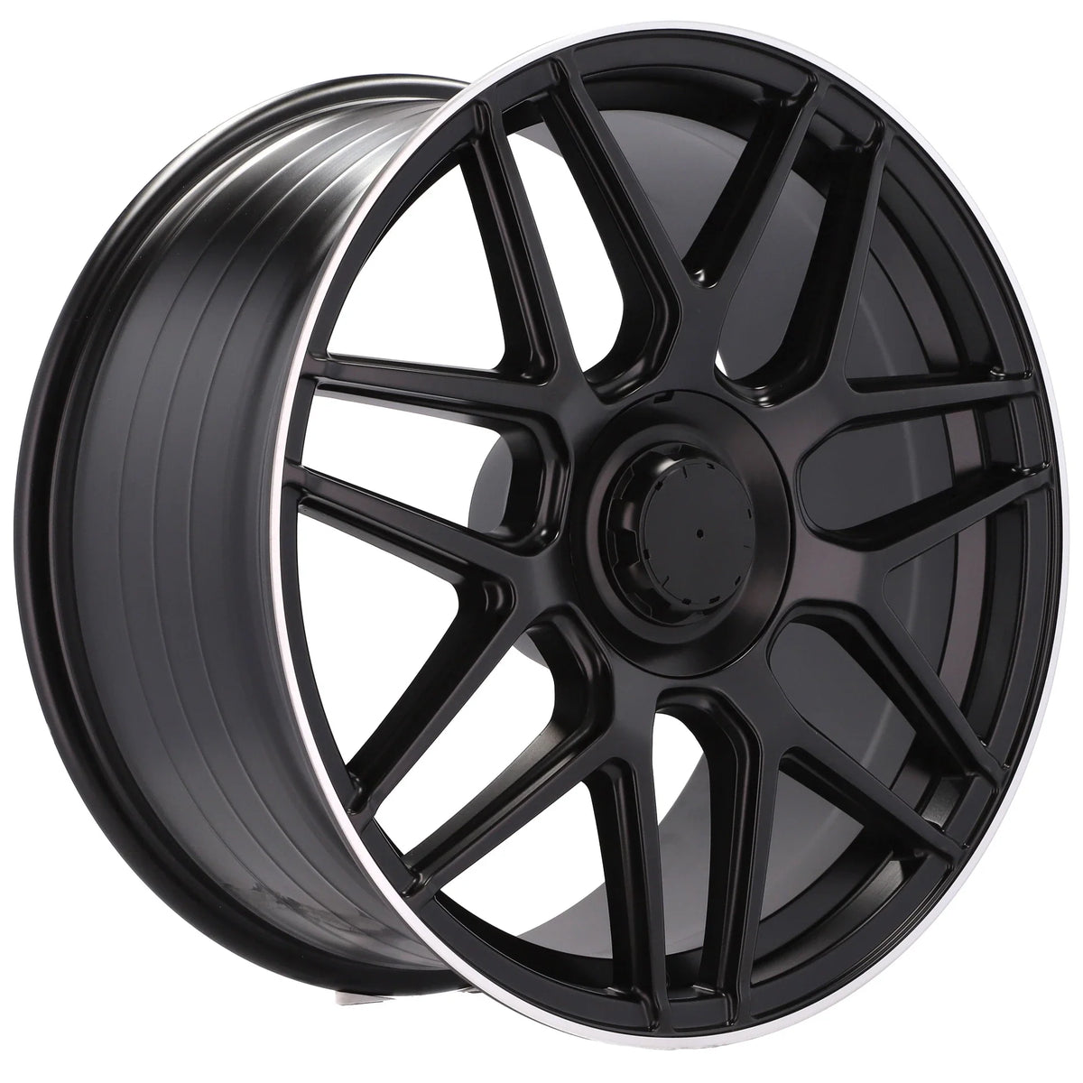 Alu kola pro Mercedes B5318 9x20 5x112 ET57 Black Half Matt & Polished Lip – detail 1