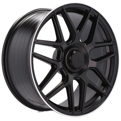 Alu kola pro Mercedes B5318 9x20 5x112 ET57 Black Half Matt & Polished Lip – detail 1