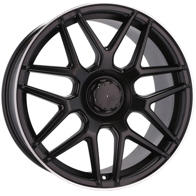 Alu kola pro Mercedes B5318 9x20 5x112 ET57 Black Half Matt & Polished Lip – detail 2