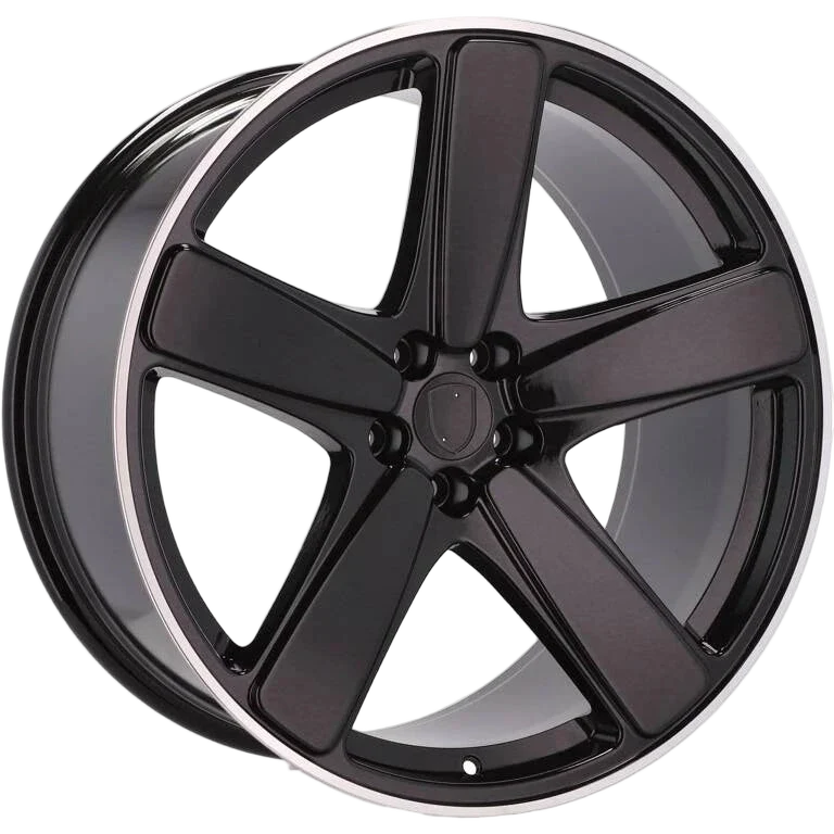 Alu kola pro Porsche FE023 9x21 5x112 ET26 66.6 Black & Polished Lip